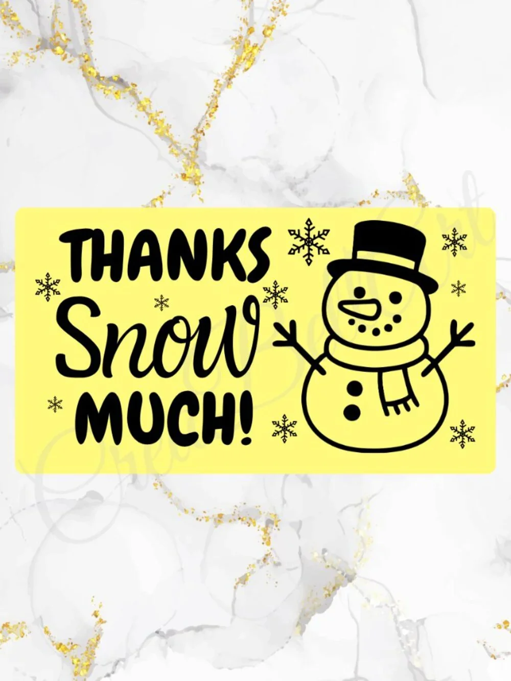 100 Christmas Snowman Stickers – Thank You Stickers 2.25 x 1.25